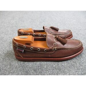 Sebago Campsides Shoes Mens Size 8 Brown Leather Tassel Moc Boat Loafers Slip On